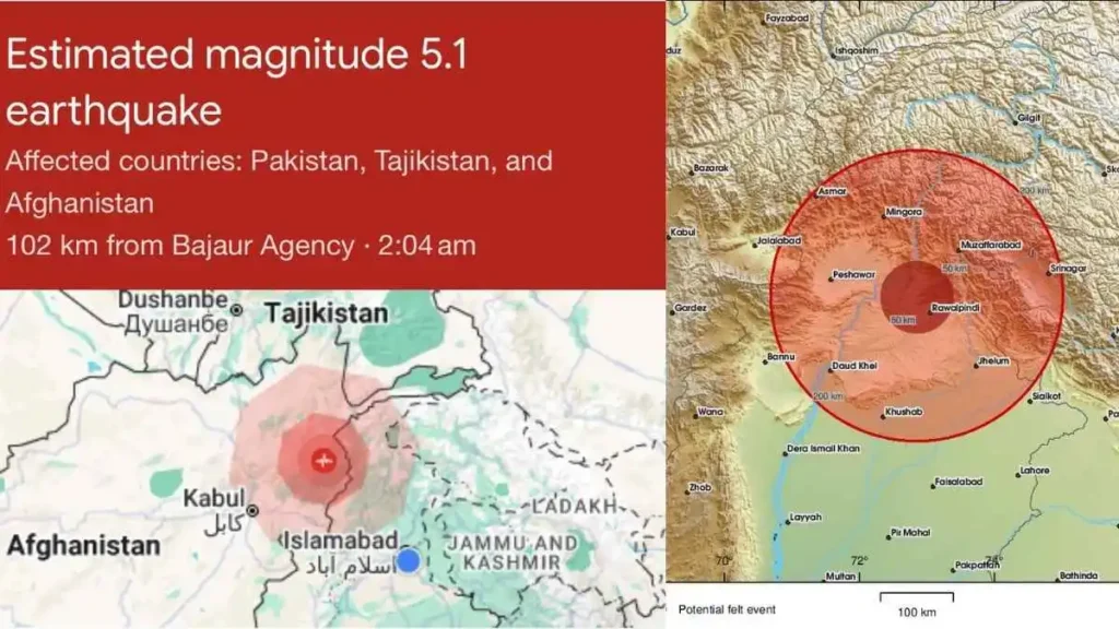 5.5-Magnitude Earthquake Rattles Northern Pakistan