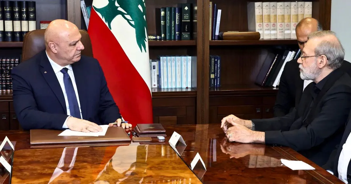 No armed groups allowed in Lebanon, president tells Hezbollah's ally Iran