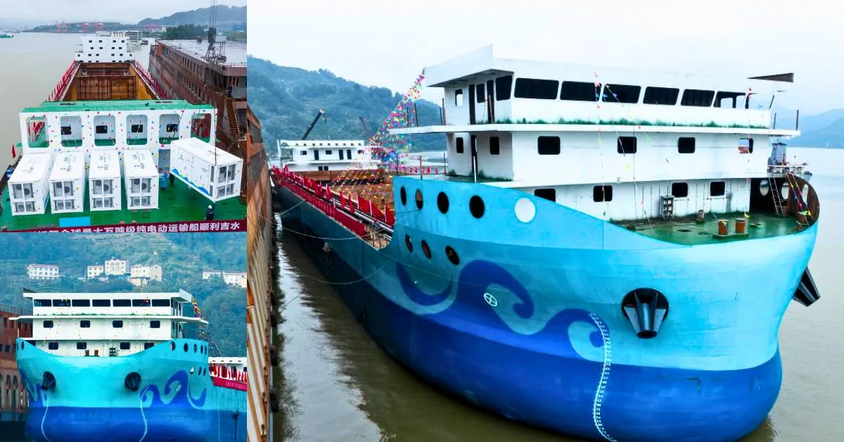China Electric River Cargo Ship “Gezhouba” World’s Largest All-Electric Cargo Vessel Launched